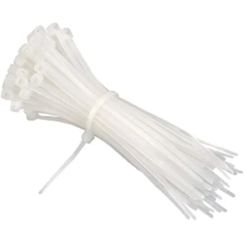 foto del prodotto propart fascette in nylon stringicavi a stringere 100 pezzi bianco 200x4,8mm