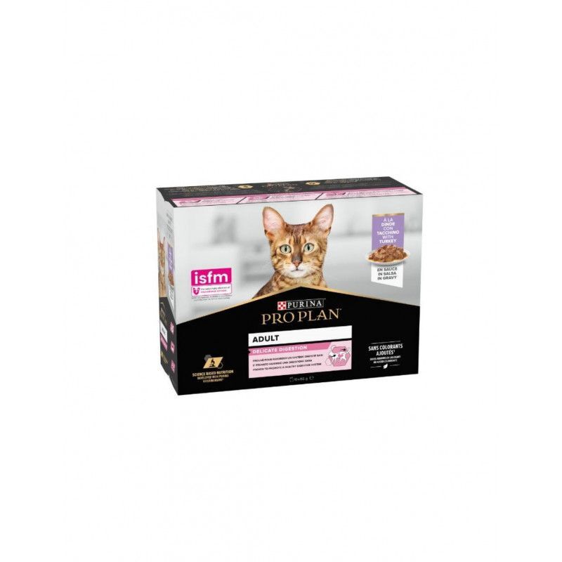 foto del prodotto proplan gatto nutrisavour delicate multipack busta 10 x 85gr tacchino