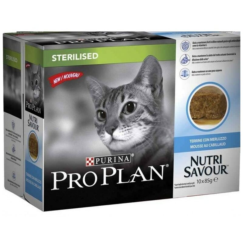 foto del prodotto proplan gatto sterilised merluzzo 10x85 g purina
