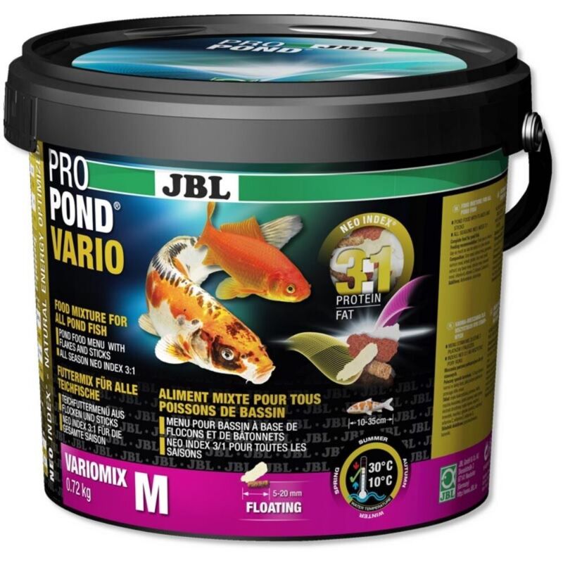 foto del prodotto propond vario miscela di mangimi per laghetto formato 5.5 l jbl