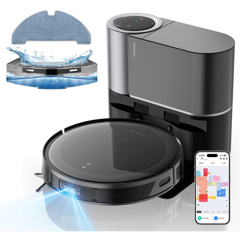foto del prodotto proscenic robot aspiravole floobot x1s 3500pa di potenza autonomia 200 min navigazione intelligente nero