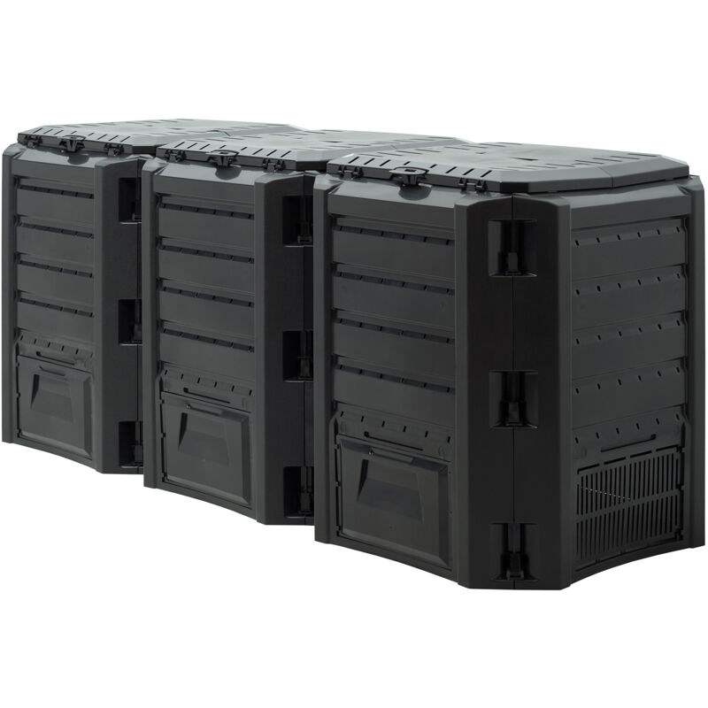 foto del prodotto prosperplast - compostiera da giardino composter da giardino 380l - 800l - 1200l - 1200l - 1600l compostiera termica quick composter bio 1200 litri