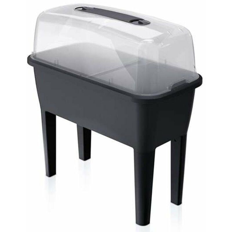 foto del prodotto prosperplast serra in resina rialzata con piedi da balcone giardino pensile portatile con copertura movibile drep 770