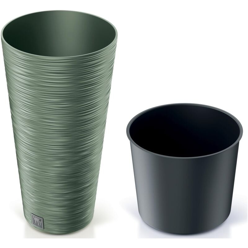 foto del prodotto prosperplast vaso rotondo furu slim dfrh300, 30 x 58 cm, verde terroso