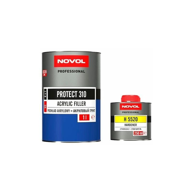 foto del prodotto protect 310 novol fondo isolante acrilico lt1 nero bicomponente con catalizz