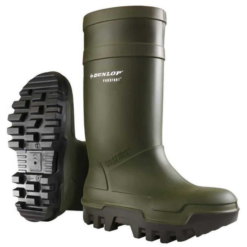 foto del prodotto protective footwear, c662933, purofort thermo full safety, verde scuro nere, taglia 41 eu dunlop