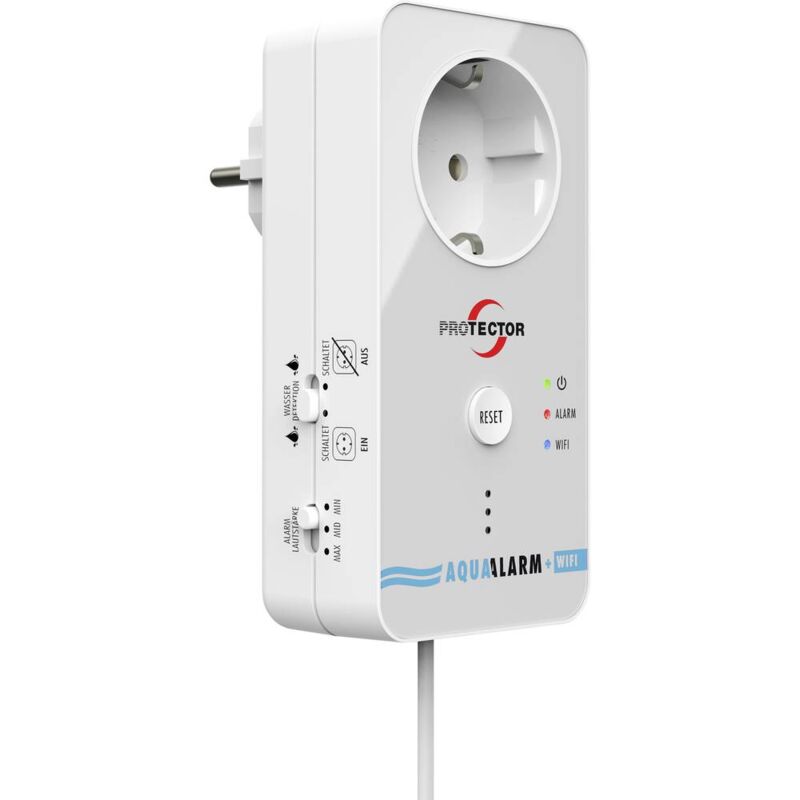 foto del prodotto protector 15021 wa 11 rilevatore d acqua con inoltro degli allarmi wifi con sensore esterno rete elettrica