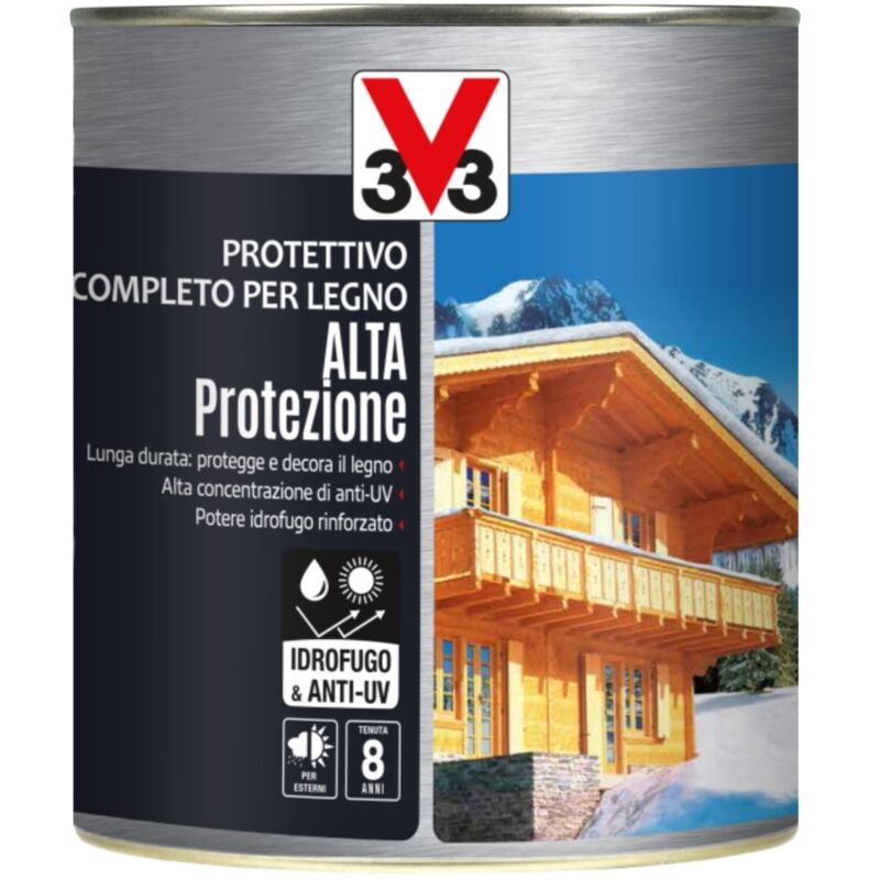 foto del prodotto protettivo completo per legno alta protezione a solvente, colore castagno chiaro 0,75 litri