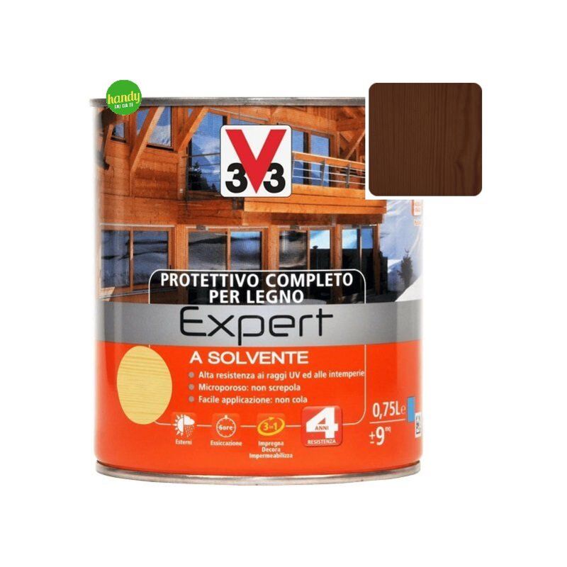 foto del prodotto protettivo v33 a solvente lt 0,75 expert noce antico