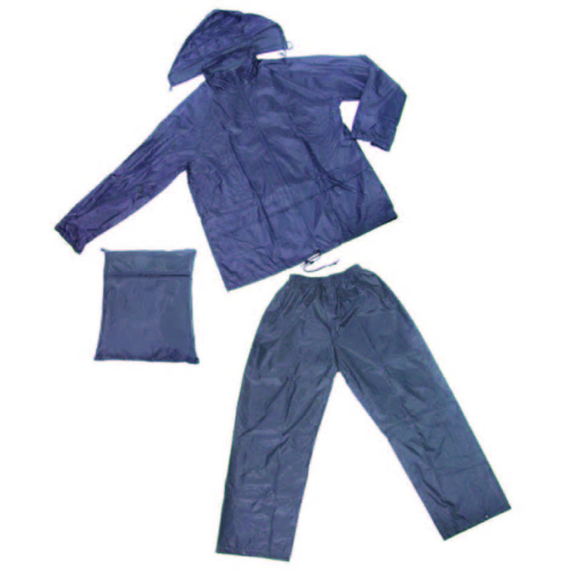 foto del prodotto protexio impermeabile giacca pantalone in nylon blu tg. l