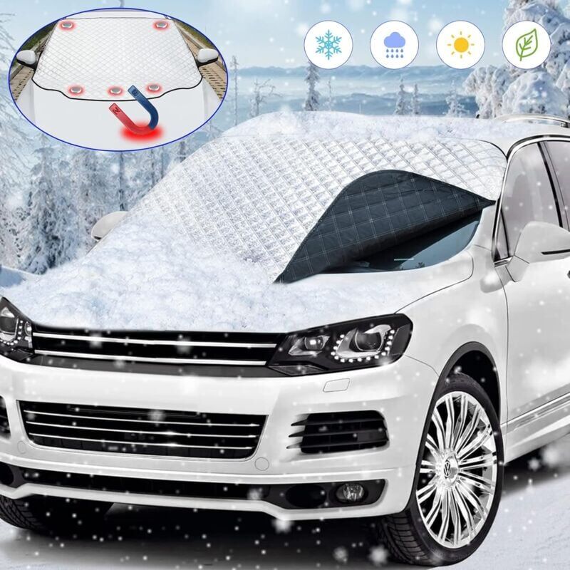 foto del prodotto protezione antigelo per parabrezza, protezione antigelo magnetica per parabrezza, copertura universale per parabrezza auto, copertura antigelo per
