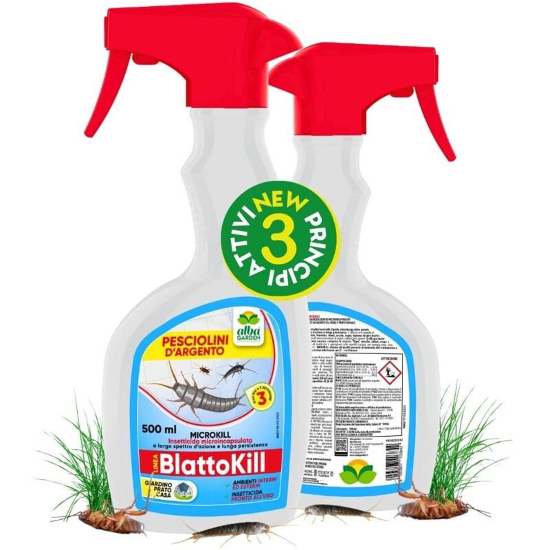 foto del prodotto protezione da insetti acari albagarden pesciolini d argento, repellente rapida azione multinsetto contro pesciolini d argento blatte acari spray 500