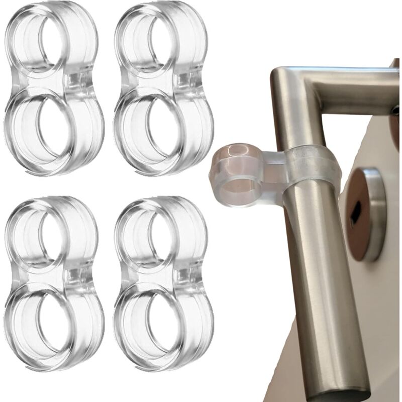 foto del prodotto protezione da parete trasparente per fermaporta 12 pezzi , protezione antirumore per pomelli delle porte, paracolpi trasparente in silicone per