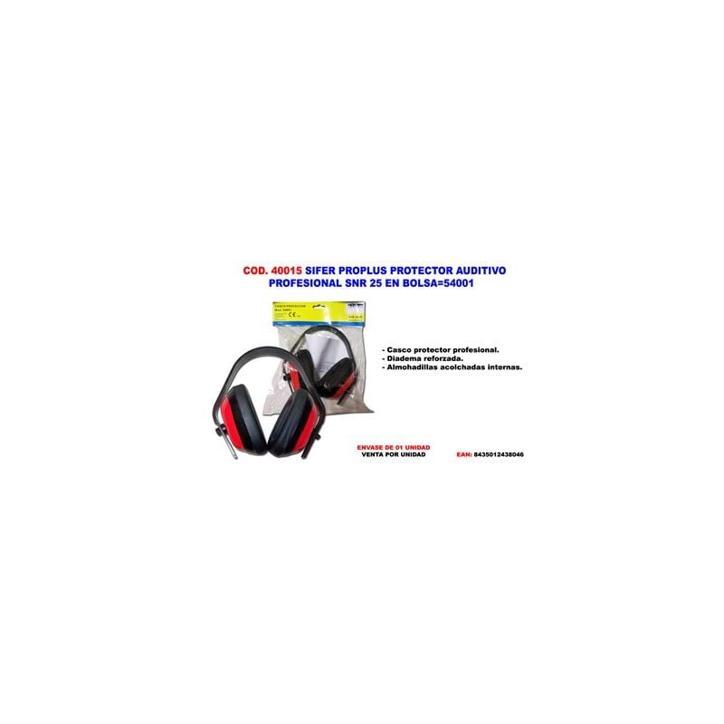 foto del prodotto protezione dell udito regolabile sifer snr 25 borsa 54001