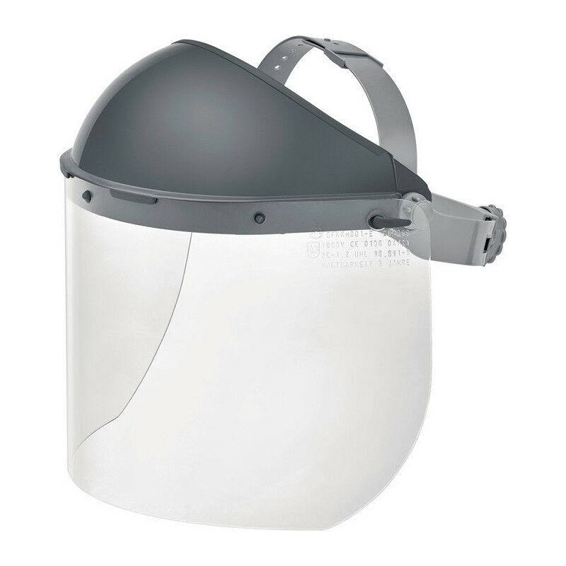 foto del prodotto protezione facciale per elettricista gfkkh001 e pc. clear 460 x 200 x 1,5 mm in 1