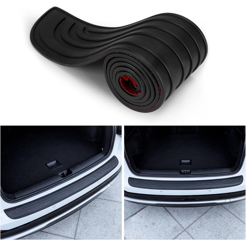 foto del prodotto protezione paraurti auto, protezione porta bagagliaio in gomma, protezione paraurti posteriore autoadesiva, compatibile con la maggior parte delle