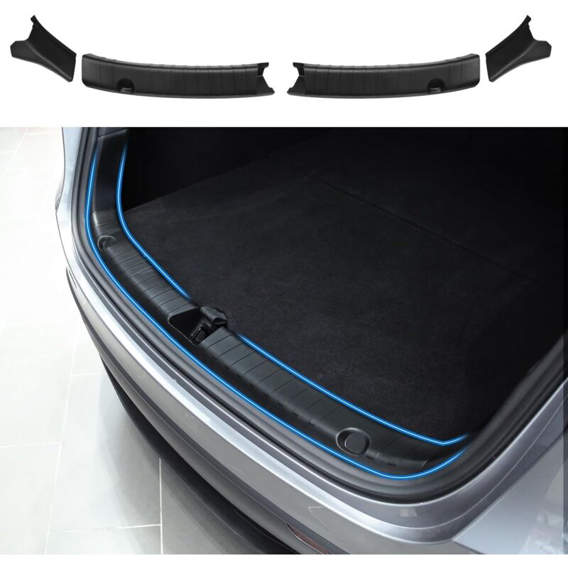 foto del prodotto protezione paraurti posteriore tesla model y applicabile accessorio abs per modello 2024 2023 2022 2021 2020