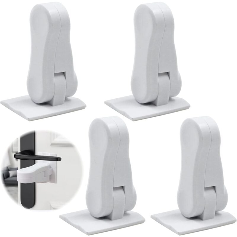 foto del prodotto protezione per finestre per bambini - semplice e pratica - protegge i bambini dai pericoli - adatta per porte, finestre, balconi, salotti, forni 4pz