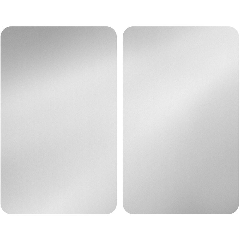 foto del prodotto protezione per piano cottura, copertura per piano cottura in vetro, set di 2, vetro temperato, 30x52 cm, argento wenko