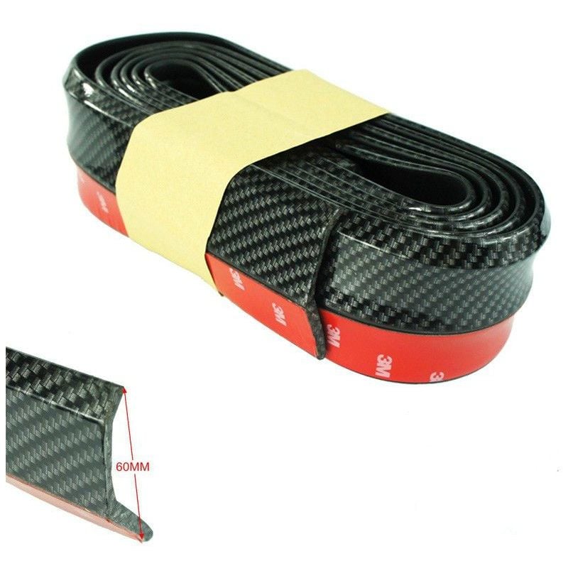 foto del prodotto protezione universale labbro spoiler paraurti auto modello carbonio 2,5mt