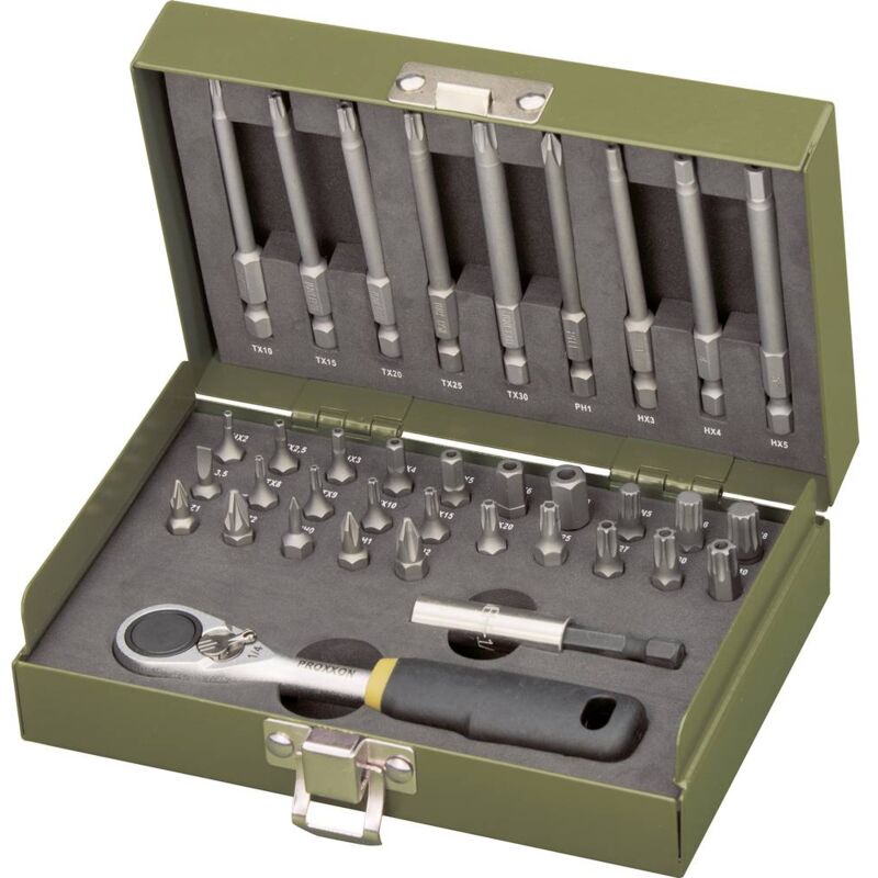 foto del prodotto proxxon kit di chiavi a bussola 1 4 36 parti 23109