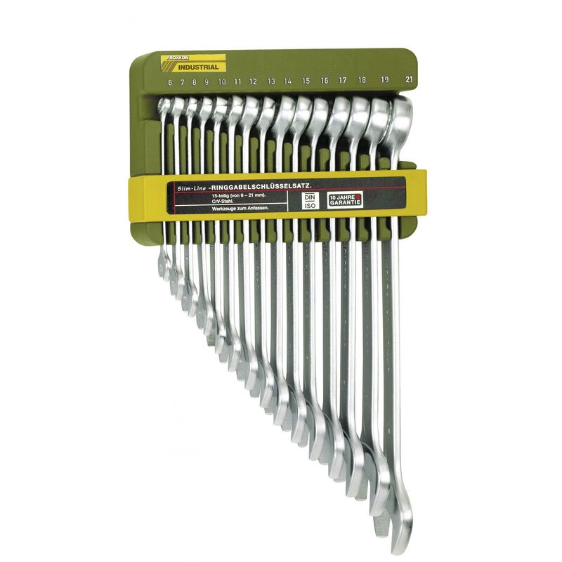 foto del prodotto proxxon serie di chiavi combinate 15 pz 6 21 mm slimline 23821