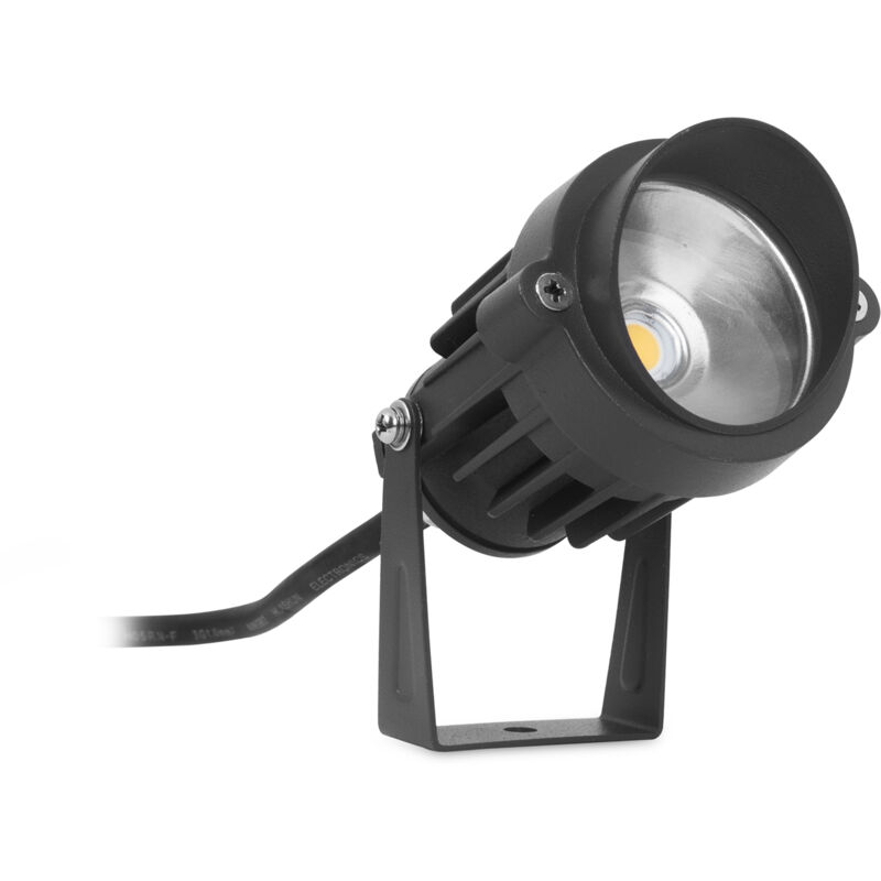 foto del prodotto proyector exterior con luz led en blanco neutro 4000k en color negro