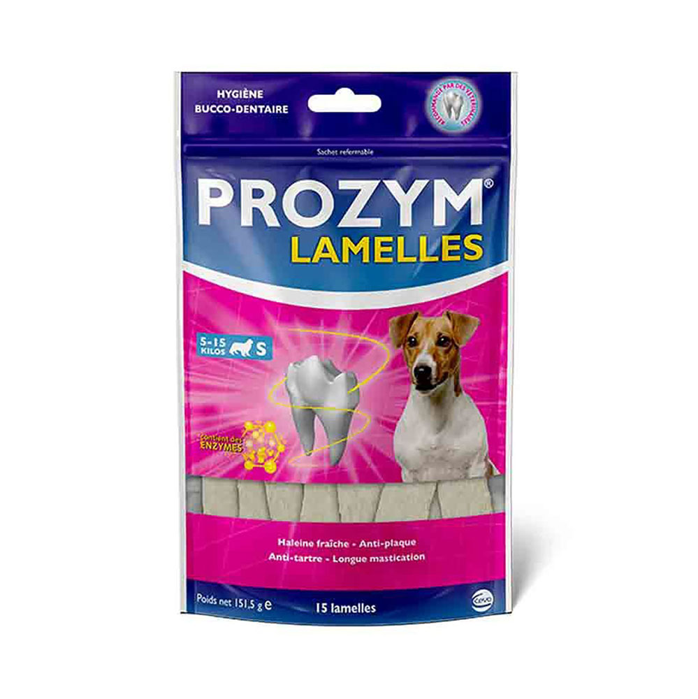 foto del prodotto prozym canin lamelle per cani di piccola taglia 5 15 kg , 15 pezzi