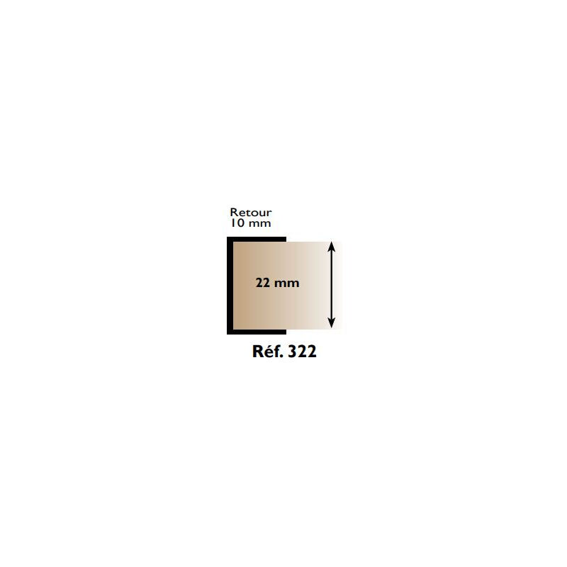 foto del prodotto prunier sarl profilo perimetrale u 322 prunier 22 mm x 2,60 m bianco ribp322
