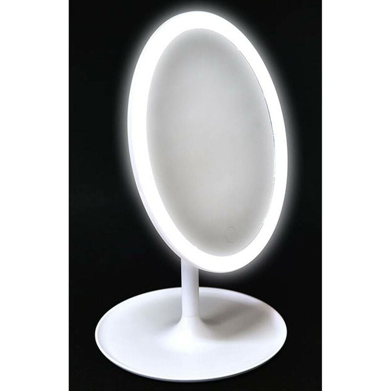 foto del prodotto ps specchio ovale a led su supporto bianco tendance