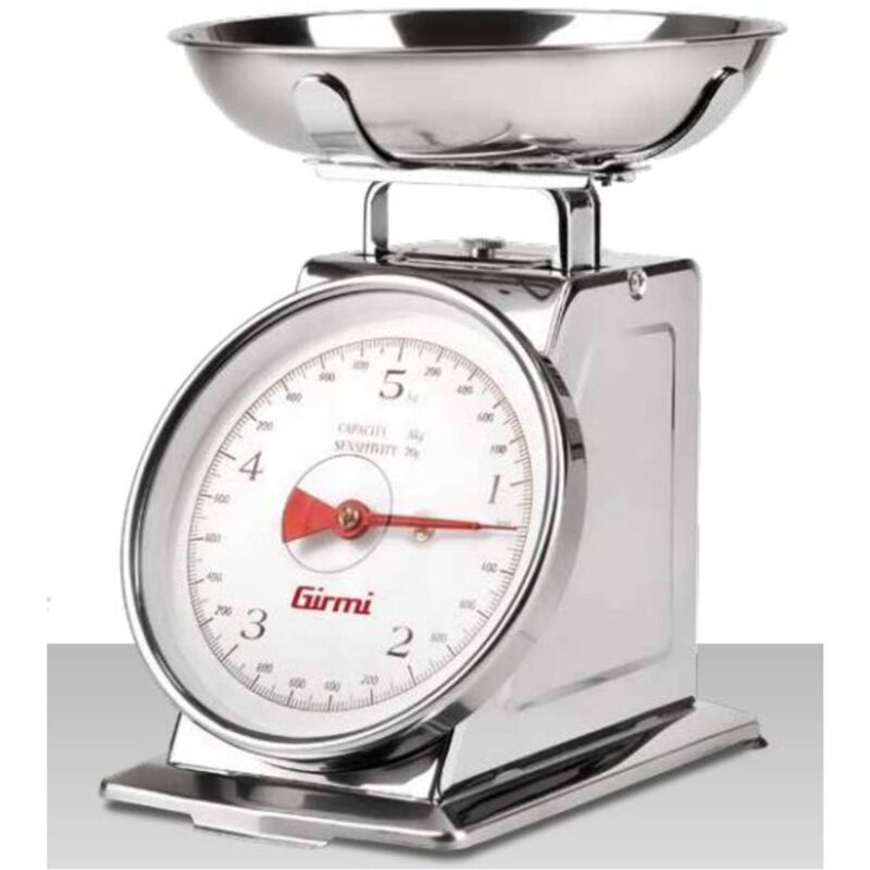 foto del prodotto ps90 bilancia meccanica da cucina 5kg acciaio inox