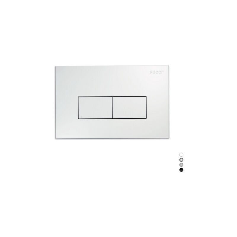 foto del prodotto pucci placca per cassetta incasso eco 2 pulsanti linea mod.2014 cromo