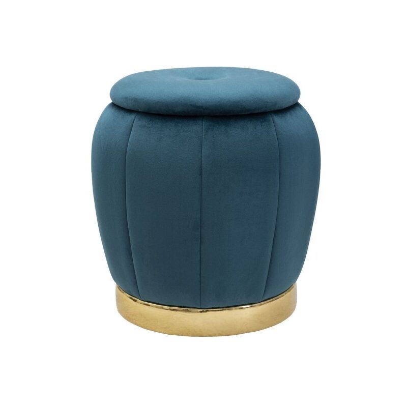 foto del prodotto puff contenitore paris ottanio gold cm 43x43