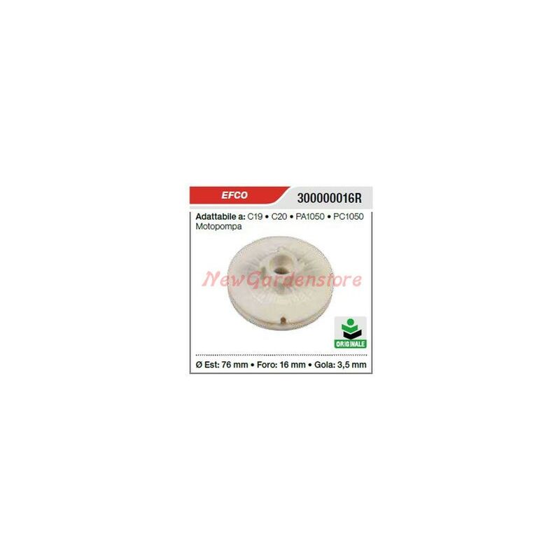 foto del prodotto puleggia avviamento efco motopompa c19 c20 pa1050 pc1050 300000016r