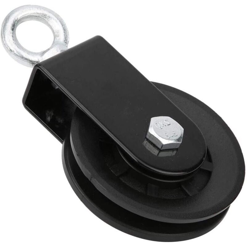 foto del prodotto puleggia da 90 mm con supporto a u girevole a 360 per fitness, allenamento della forza 1 pezzo 