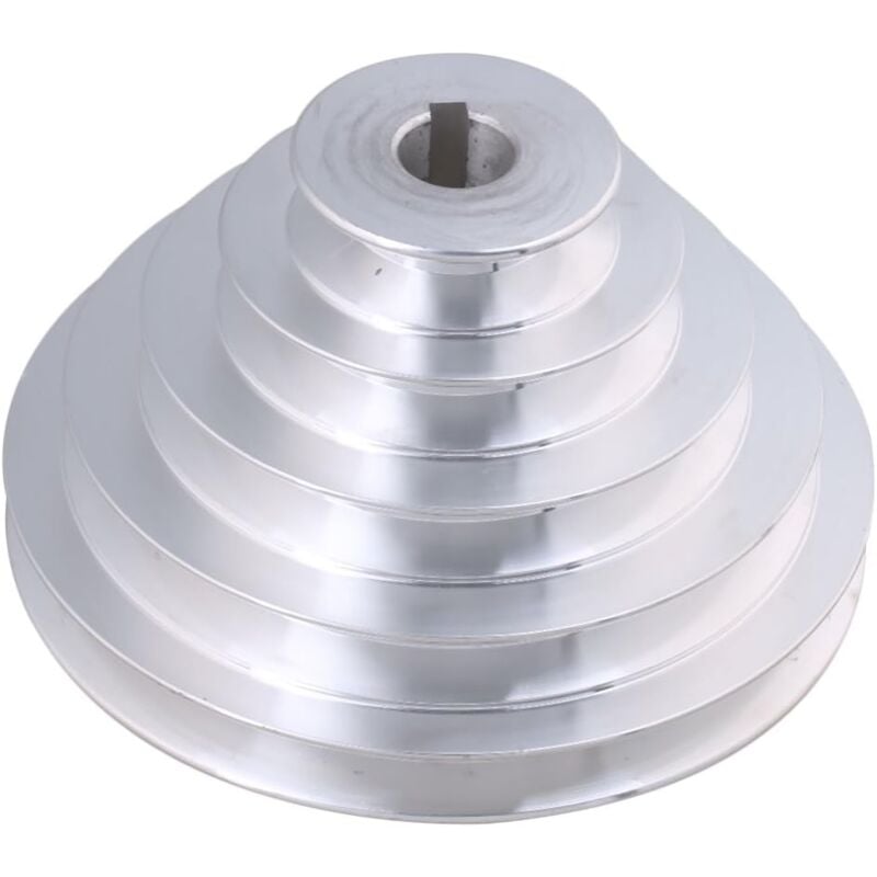 foto del prodotto puleggia in alluminio a 5 stadi diametro interno 19 mm, diametro esterno 54 150 mm, larghezza 12,7 mm per cinghia trapezoidale tipo a 1 pezzo 