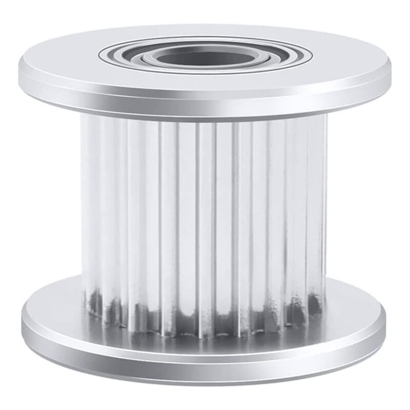 foto del prodotto puleggia per cinghia di distribuzione gt2, puleggia folle, 20 denti, passo, larghezza cinghia 10 mm, diametro 5 mm, parti per stampante 3d, 2 pezzi,