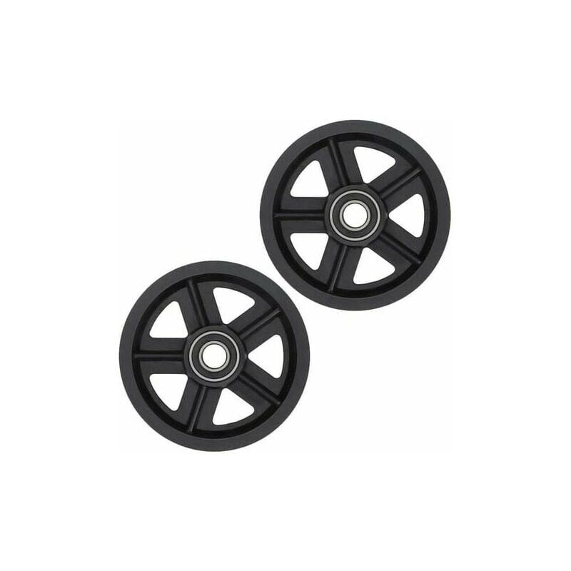 foto del prodotto puleggia per porta scorrevole, ferramenta per porta scorrevole del fienile 2 pezzi kit di puleggia per binario sospeso per porta del fienile