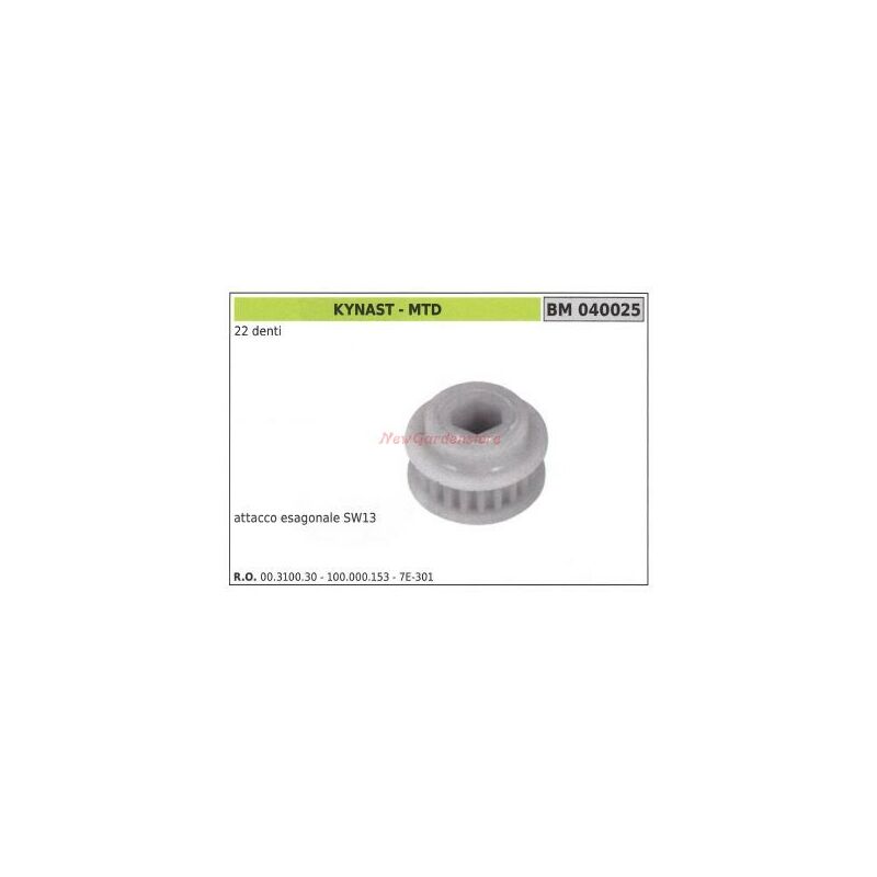 foto del prodotto puleggia per rasaerba tosaerba tagliaerba 22 denti kynast 040025
