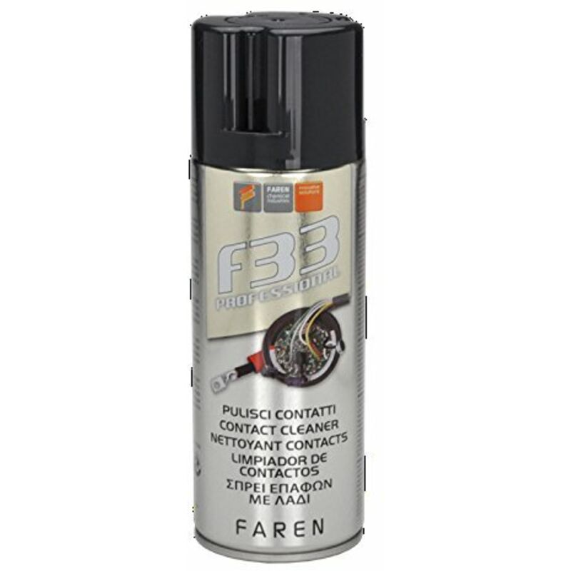 foto del prodotto pulisci contatti elettrici ed elettronici lubro pulisce sgrassa f33 faren 400 ml