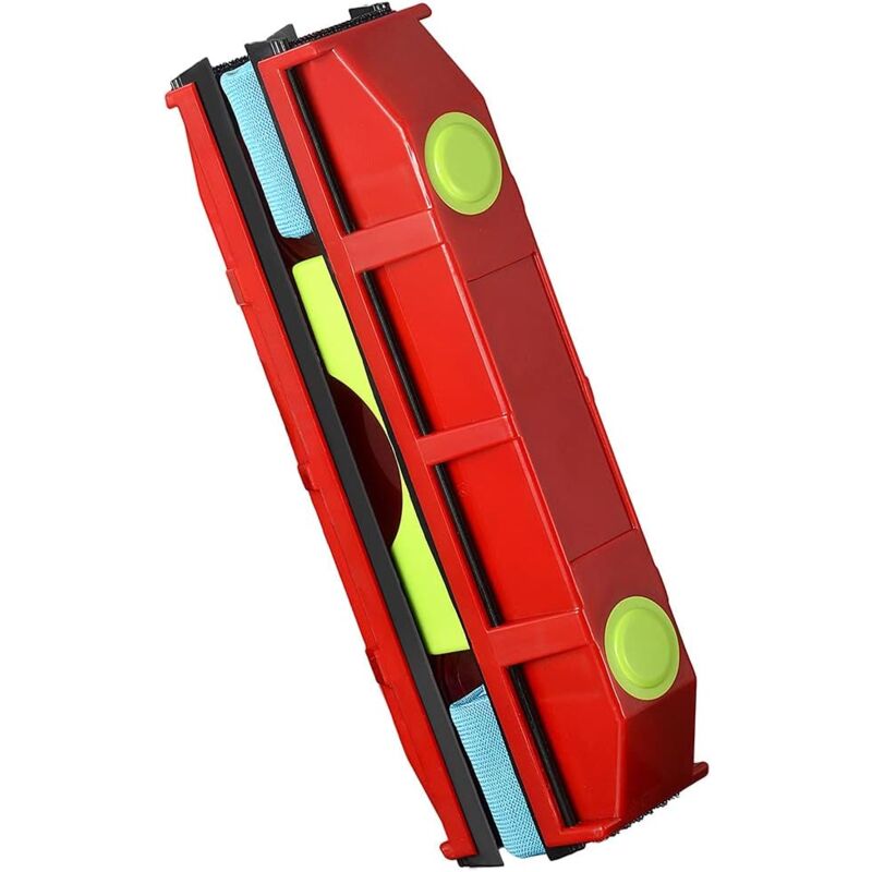 foto del prodotto puliscivetri magnetico bifacciale per finestre magnetiche con doppi vetri spessi 20 28 mm, adatto per finestre esterne alte o difficili da raggiungere