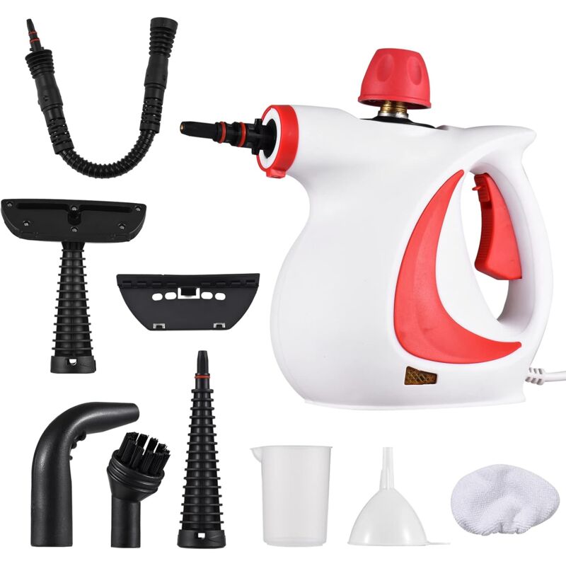 foto del prodotto pulitore a vapore portatile 1050w macchina per la pulizia a vapore pressurizzato ad alta temperatura con 9 pezzi accessorio portatile vaporizzatore