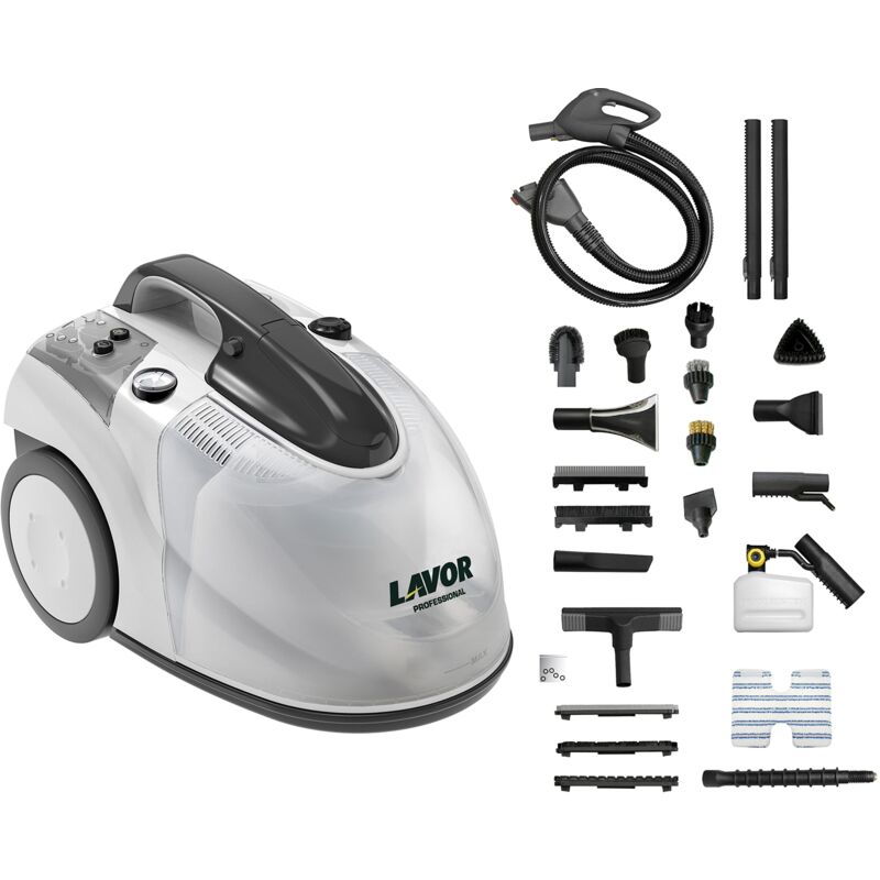 foto del prodotto pulitore a vapore professionale gv egon vac 4.1 plus con aspirante elimina germi e batteri con la forza del vapore a 152 c ,per pavimento duro lavor