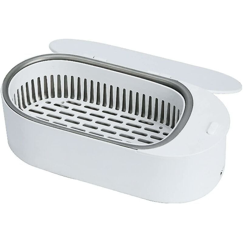 foto del prodotto pulitore ad ultrasuoni, pulitore ad ultrasuoni per la casa, pulitore per occhiali e gioielli bianco