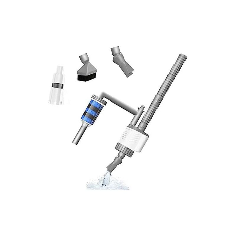 foto del prodotto pulitore di ghiaia per acquario, set di cambio acqua elettrico 6 in 1 per acquario con regolatore di flusso d acqua regolabile