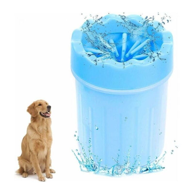 foto del prodotto pulitore per zampe di cane blu, pulitore portatile per zampe di cane, pulitore per zampe di cane di ultima generazione, pulitore portatile per zampe