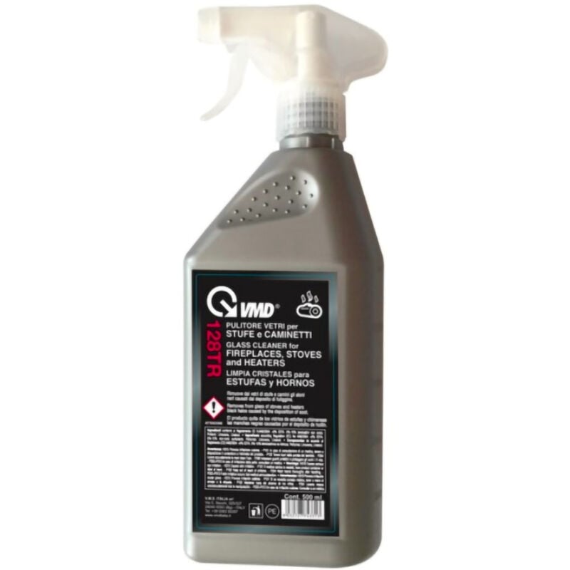 foto del prodotto pulitore vetri per stufe camini trigger spray 500 ml.