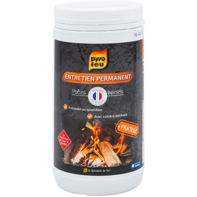 foto del prodotto pulizia della canna fumaria di stagione legna, carbone, gasolio pyrofeu 800g