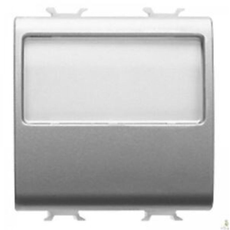 foto del prodotto pulsante 2m 1p na 10a targa portanome illuminabile tit. gewiss cod. gw14191 