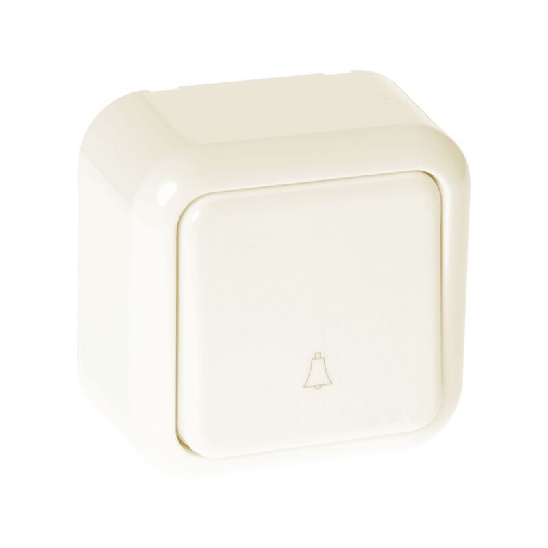 foto del prodotto pulsante a campana serie antica beige 6x6x3 cm